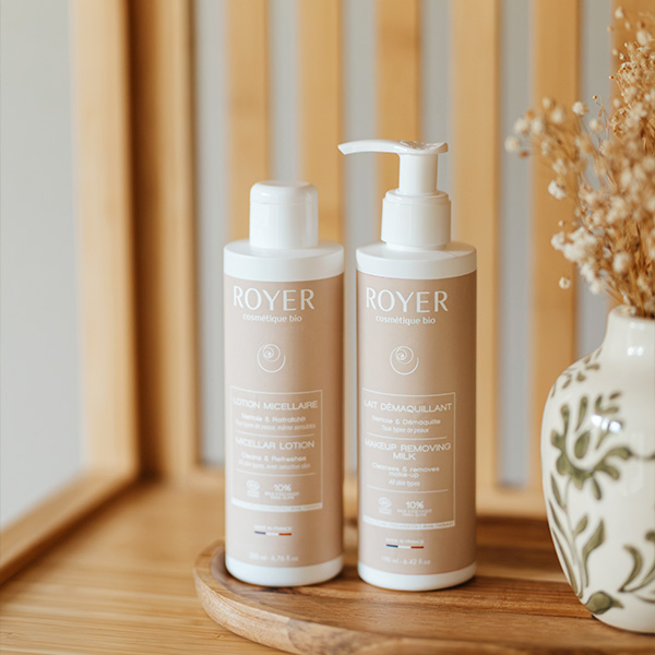 Lait démaquillant et lotion micellaire royer