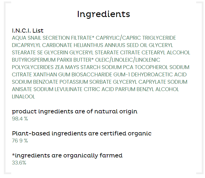 hand cream ingredient